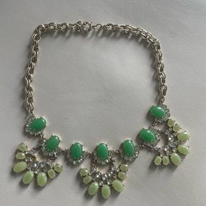 J crew statement necklace green